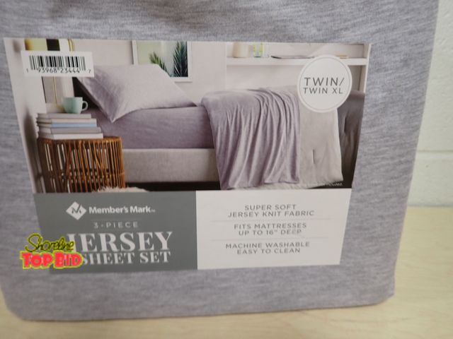 Lot 59-45020 - New 3-pc Twin/Twin XL Jersey Sheet Set