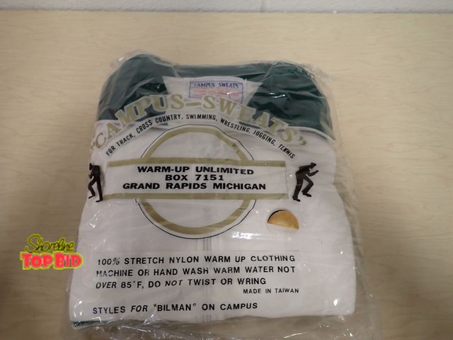 Lot 59-45090 - New Old Stock Vintage Campus Sweats Warm Up Unlimited 100% Stretch Nylon from 1960s to 1970s Size La...