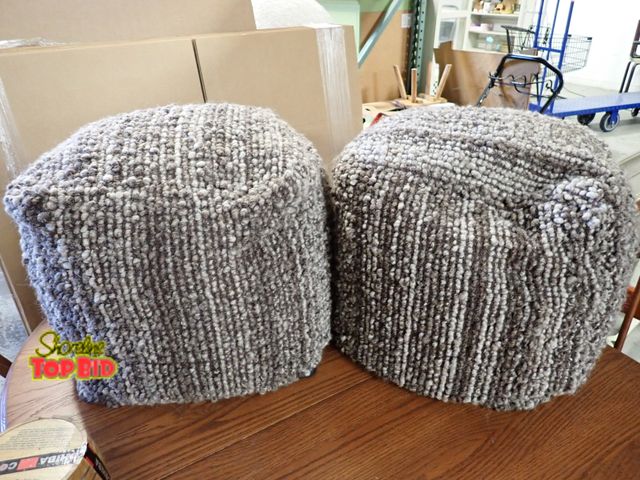 Lot 59-43578 - 2 Beanbag Foot Ottomans