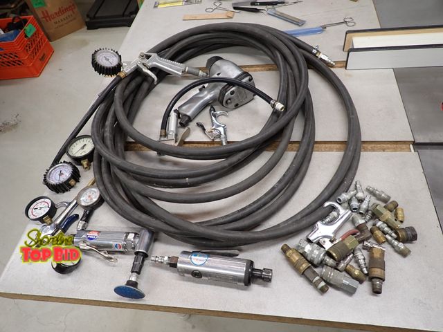 Shoreline Top Bid - Lot 59-18276 - 3 Air Tools, Hose Gauges & Fittings