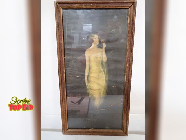 Lot 59-14492 - Vintage Art Deco Piece is Identified as a Print Titled "The Paripan Girl" by Artist Archie Gunn (186...