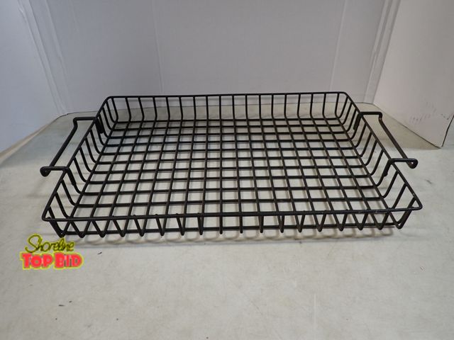 Lot 59-41570 - Large Black Metal Wire Storage Basket/Desk Tray
