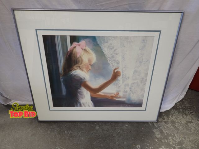 Lot 59-20141 - Framed Print "Waiting for Grandma" by Laurie Snow Hein 24 1/2" x 281/2"