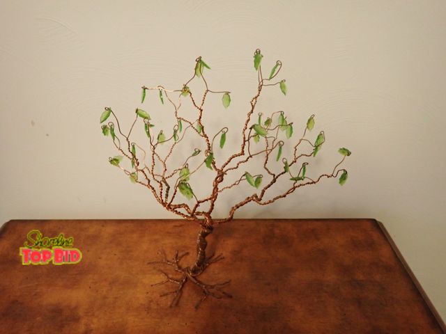 Lot 59-43475 - Copper Wire Gemstone Crystal Tree Sculpture