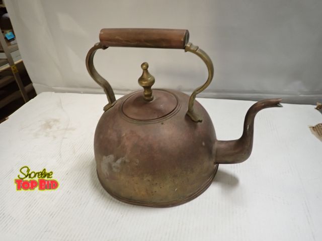 Lot 59-10281 - 19th Century English Copper &amp; Brass Kettle, Antique