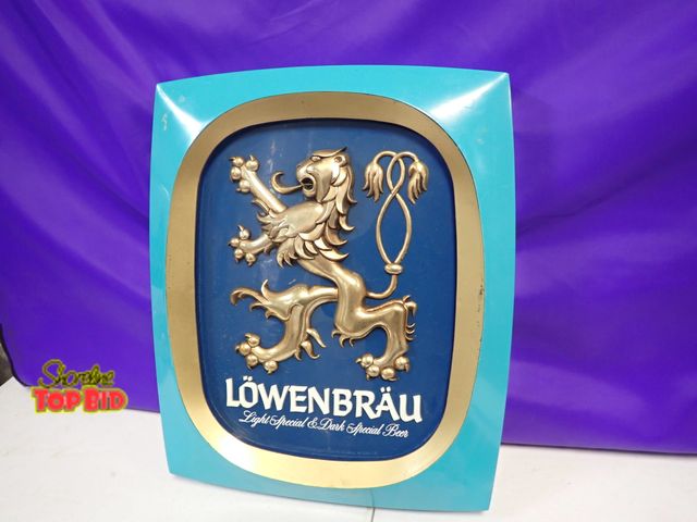Lot 59-41521 - 1970's LowenBrau plastic advertisement 3D wall sign 19X15