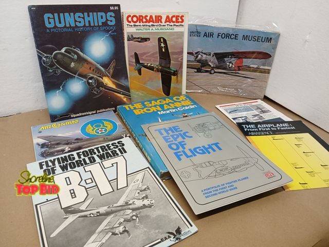 Lot 59-71012 - Vintage Aviation Book Magazine Lot WWII B-17 Corsair WWII Bombers Gunships