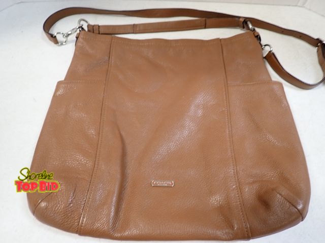 Lot 59-43266 - Authentic Coach Park Hobo Brown Pebbled Leather Shoulder Bag, Large, Gently Used. Outside Nice - Ins...