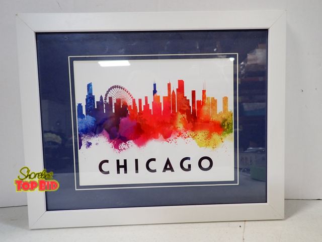 Lot 59-43413 - Framed Chicago Print 15 1/2" x 13"
