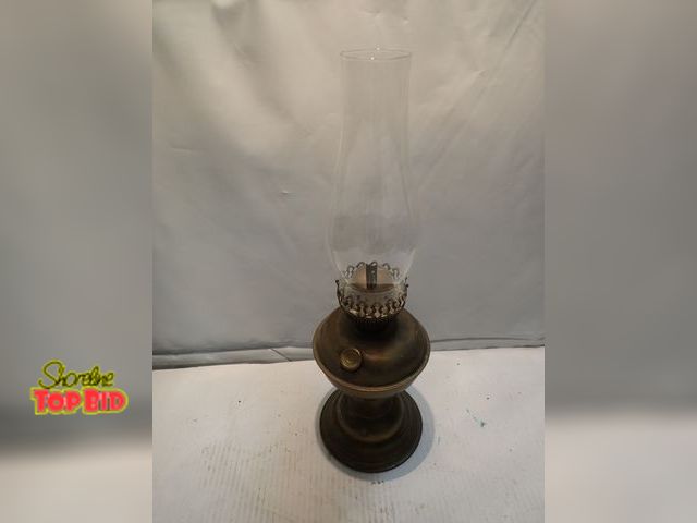 Lot 59-10362 - Antique Brass Oil Lamp