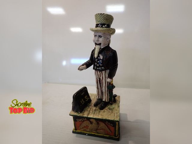 Lot 59-13028 - Vintage Uncle Sam Cast Iron Mechanical Bank