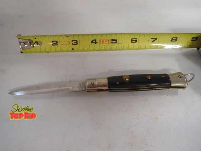 Lot 59-14314 - Ca. 1950 Italian Stainless Steel Switchblade with Lock, 8 1/8" Total Length, 3 5/16" Blade