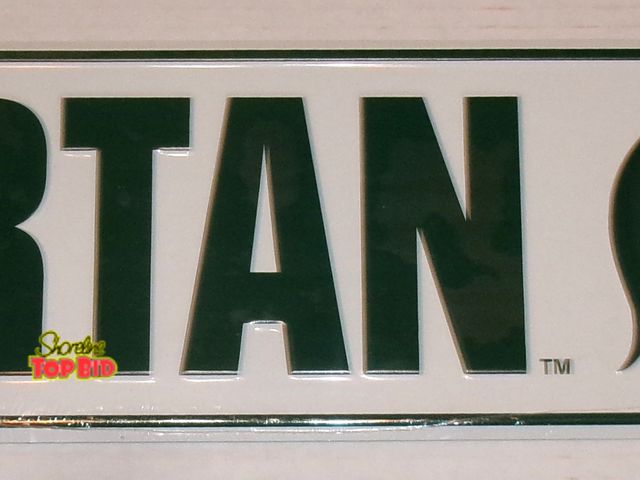 Lot 59-74566 - New Michigan State Spartans Large Metal Street Sign - Measures 24"X5".