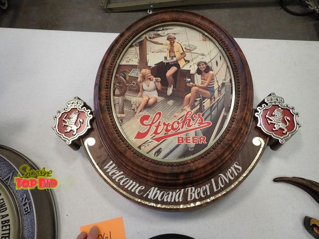 Lot 59-41061 - 1970s Strohs Beer Advertisement Sign, Plastic, 18" x 20"