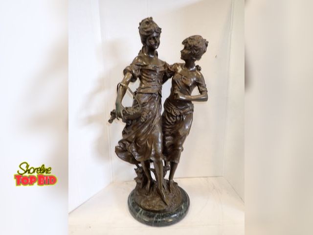 Lot 59-10144 - Bronze Statue "Two Sisters" by Auguste Moreau