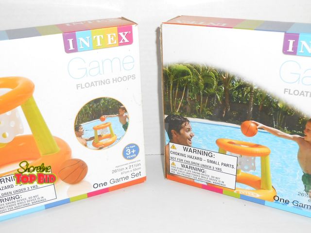 Lot 59-74292 - New X2 New Intex Floating Basketball Hoop Set (Hoop &amp; Ball in each set) Great pool fun - play fu...