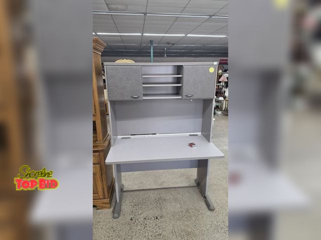 Lot 59-95005 - OFFSITE Computer desk with power outlet  66 in tall 48 in wide 27 in depth