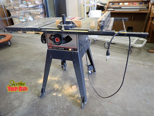 Lot 59-38316 - 10" Motorized Craftsman Table Saw, Works Like New