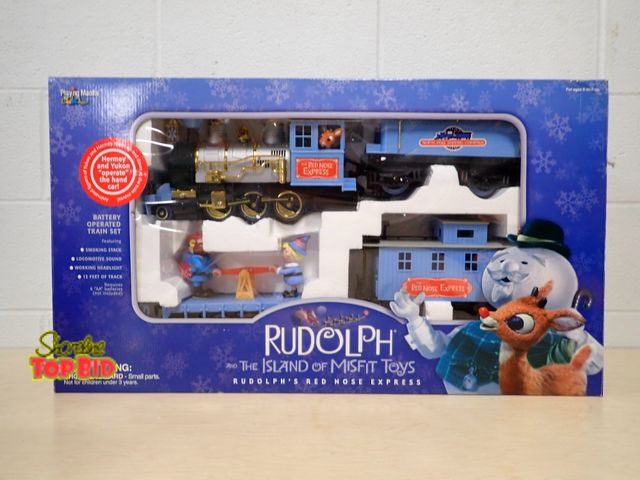 Lot 59-41049 - Playing Mantis Rudolph and the Island of Misfit Toys, Rudolph's Red Nose Express Train Set