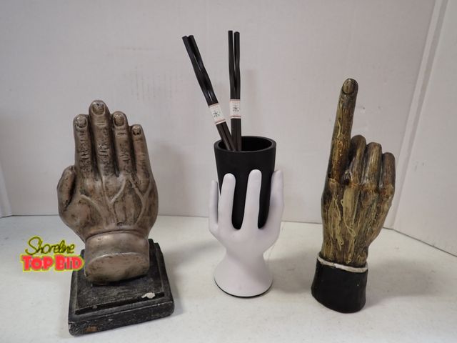 Lot 59-43581 - 3 Hand Sculptures