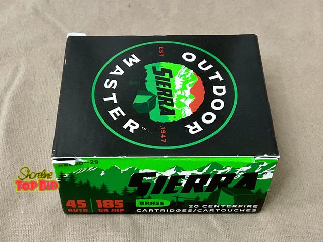 Lot 59-83026 - 45 Auto- 185 grain- 20 centerfire rounds *new