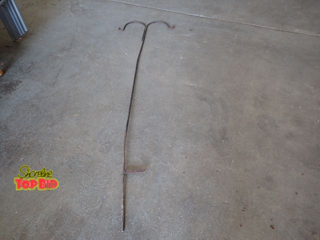 Lot 59-20042 - Large Sturdy All Metal Shepherds Hook, Approximately 7' tall - it's a big one. Very Good Condition
