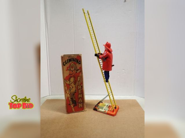 Lot 59-20072 - Marx Climbing Fireman with Original Box, 1950s, Works