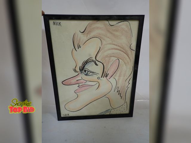Lot 59-14495 - This caricature labeled "Nick" at the top &amp; signed "Zaca" in bottom left. Appears to be of the a...