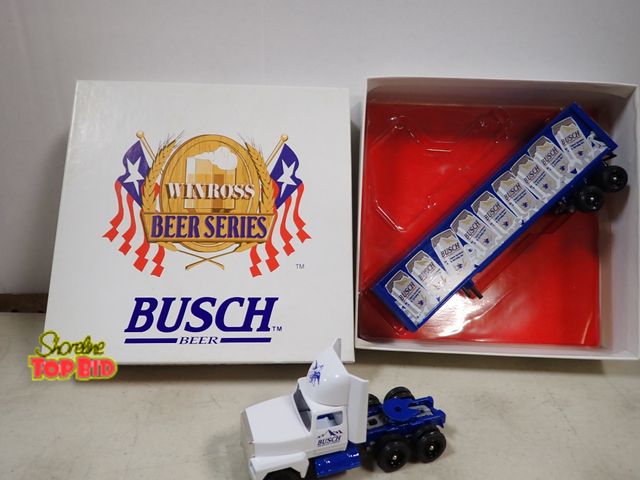 Lot 59-41140 - Winross Beer Series Busch Tractor &amp; Trailer 9 1/2" long, 1/34 Scale, Mint
