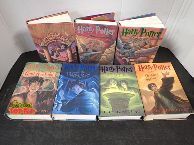 Lot 59-44158 - Complete Set of Harry Potter Hardcover Books Years 1 - 7 all with Dust Jackets