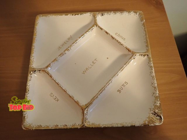 Lot 59-43407 - Mid-Century Divided Tray intended as a Valet or Catch-All Tray with Sections for Specific Items