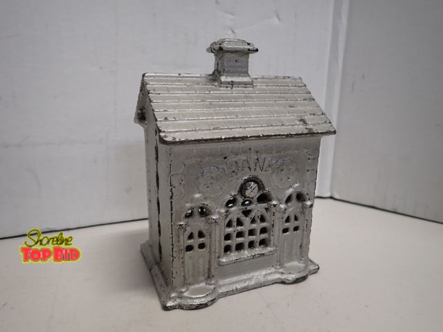 Lot 59-14257 - Antique Cast Iron Still Bank, late 19th to Early 20th Century, 5 1/2" tall x 4" wide