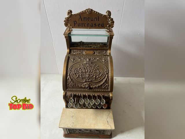 Lot 59-10061 - Ca. 1900 National Brass Cash Register. Working, No. 313 S185922J Candy Store Model. Estimated value ...