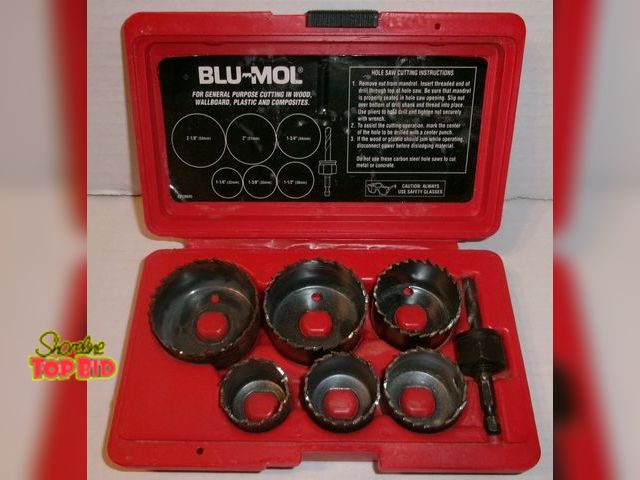 Lot 59-74507 - Disston 6561 Blu-Mol Carbon Steel Hole Saw Kit