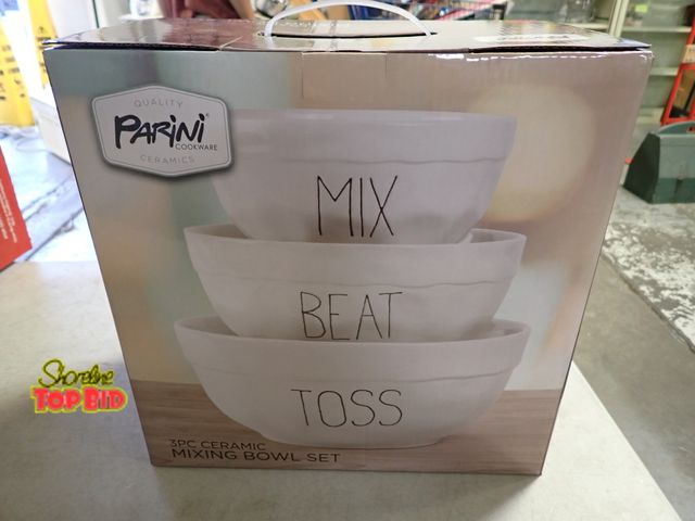 Lot 59-21025 - Parini 3-pc Ceramic Mixing Bowl Set, New, Never Used