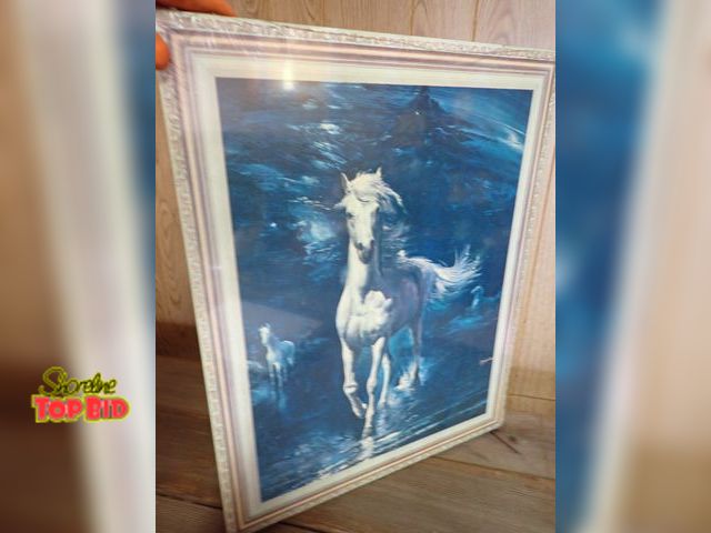 Lot 59-43190 - Print on Board Wild Horses 22" x 18"