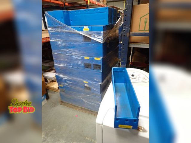 Lot 59-10001 - (84) - 1 Pallet Corrugated Storage Bins Flex-Con Containers 8" x 24" x 6". Benefits YMCA Camp Pendal...