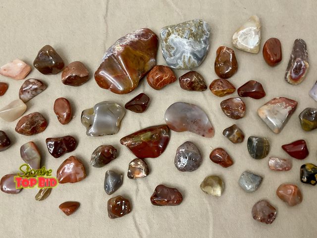 Lot 59-83047 - Lot of various polished agates