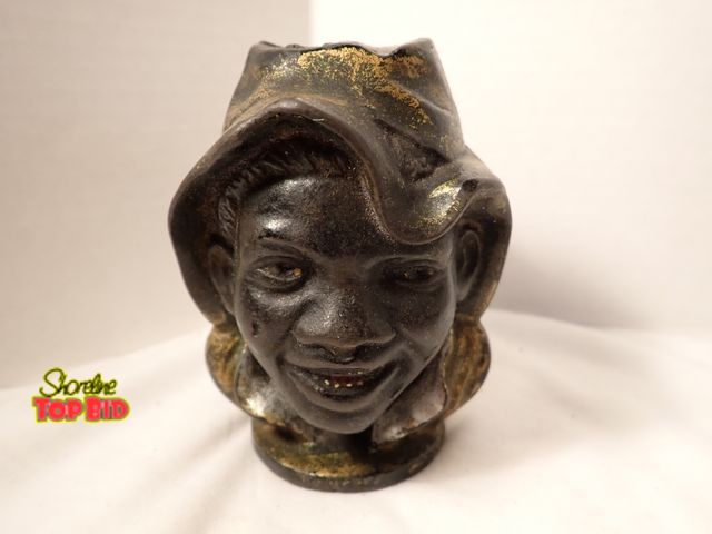 Lot 59-13109 - Antique Two-Faced Johnny Griffin Cast Iron Still Bank by A.C. Williams, Early 20th Century, Value $1...