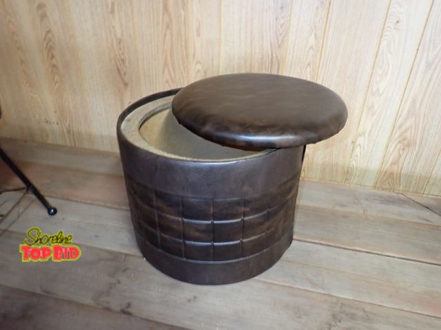 Lot 59-43192 - Vintage Foot Stool with Storage Lift-Up Seat