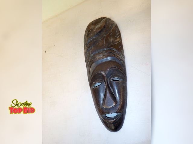Lot 59-30026 - Vintage African Tribal Hand Carved Mask 15 x 6