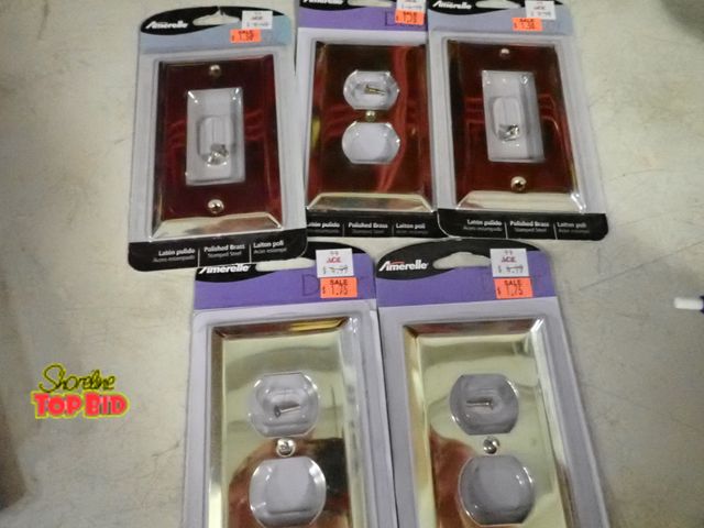 Lot 59-21218 - 5 Wall Switch Face Plates, Brushed Nickel. Benefits YMCA Camp Pendalouan