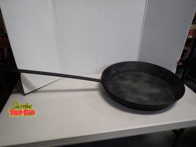 Lot 59-14307 - Extra Large Steel Skillet "Lumberjack Skillet" or "Chuck Wagon Skillet", 21" diameter deep dish, exc...