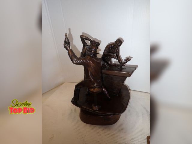Lot 59-10056 - Signed, 1986 Bronze Sculpture 12 of 50 The Gold Diggers by Gary Prazen, on Wood Base 17" x 12". Esti...