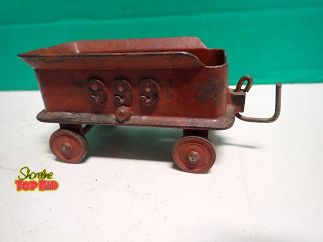 Lot 59-14135 - Ca. 1890 No. 999 Cast Iron Coal Cart 5" long