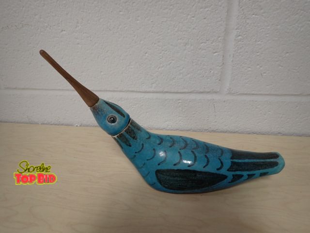 Lot 59-13065 - Rare, One of a Kind Handmade Wine/Olive Oil Vessel. Measures Approx. 9" long with cork - beak on cor...