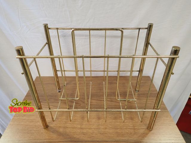 Lot 59-21050 - Mid-Century Modern Brass Wire Frame Magazine Rack