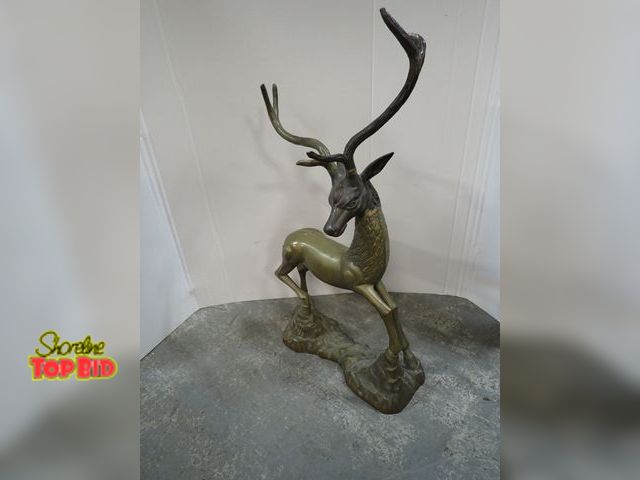 Lot 59-10194 - Large Bronze Stag Sculpture 28" x 15"
