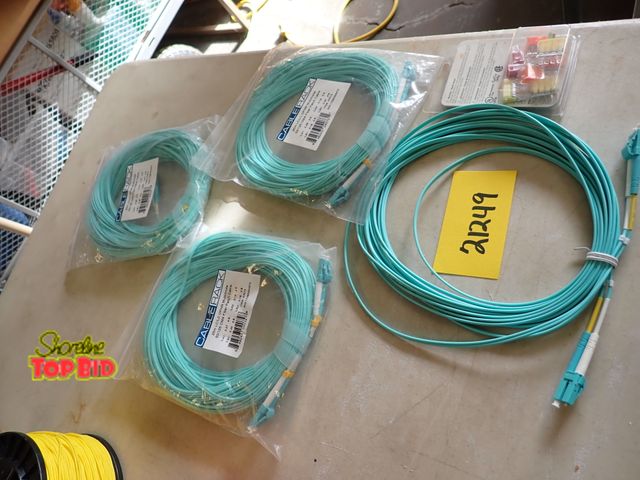 Lot 59-21249 - 3 New Packets of 50/125 OM4 Fiber Patch Cable &amp; More