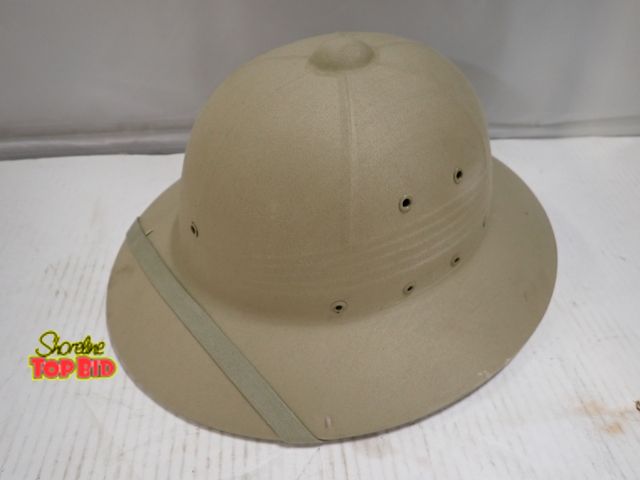 Lot 59-10243 - Pith Helmet, Military Safari Sun Helmet Vietnam War Era 1960s